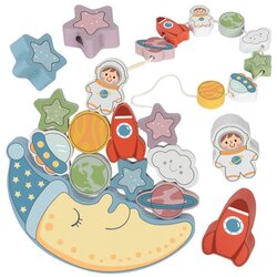 Tooky Toy Tooky igračka svemir spavajući mjesec balansiranje drvena slagalica Montessori konac kozmos Cijene