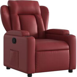 Maison Chic Naslanjač - Relax naslanjač vinsko rdeče umetno usnje, (22040150) Cene