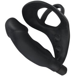 Black Velvets Cock Ring with Vibration Cene