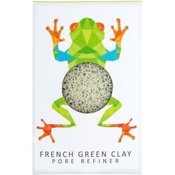 The Konjac Sponge Company rainforest frog mini face puff z zeleno francosko glino Cene