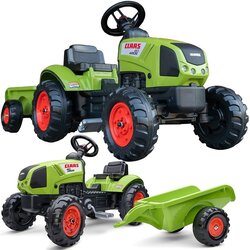 Falk Claas zeleni traktor sa pedalama i prikolicom +truba 2 godine. Cene
