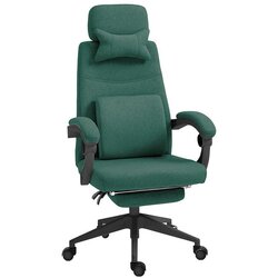 Timeless Tools Ergonomski pisarniški vrtljiv stol z nastavljivim naslonjalom za glavo in nogo - Zelen, (5000262181) Cene