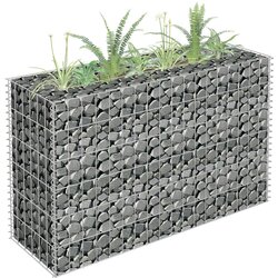 vidaXL Gabionska sadilica od pocinčanog čelika 90 x 30 x 60 cm Cijene