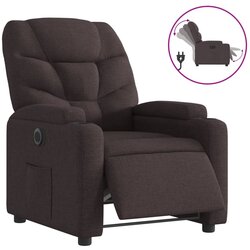 Maison Chic Električni naslanjač - Relax naslanjač temno rjavo blago, (22061247) Cene