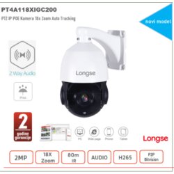 Longse PTZ IP POE Kamera 2MP 18x Zoom 80m IR Auto Tracking Cene