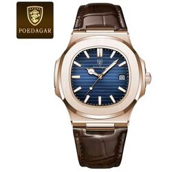 Poedagar 613 muški analogni ručni sat Blue Gold Cene