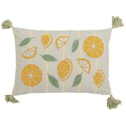 Bloomingville Bombažna okrasna blazina 35x50 cm Lemon – Cene