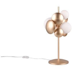 Trio Select Bijela/u zlatnoj boji stolna lampa sa staklenim sjenilom (visina 50 cm) Bubble – Cene