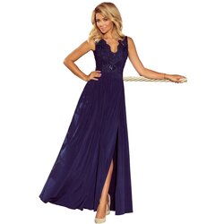 Numoco Long dress with lace neckline Cene