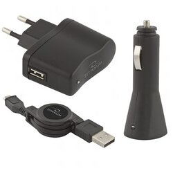 Titanum USB punjaci + microUSB kabl 3in1 set, DC 12-24V, AC 100-240V, out 5V/0,8A, TZ106 Cene