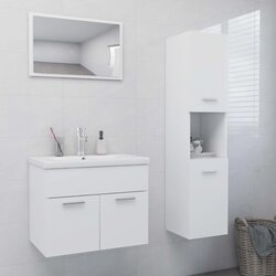 vidaXL Set kupaonskog namještaja od iverice bijeli Cijene
