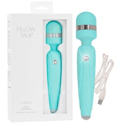 Pillow Talk Cheeky Wand - masažni vibrator z možnostjo polnjenja (turkizna) Cene