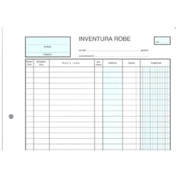 NARODNE NOVINE-UT IR-100/T INVENTURA ROBE; Blok 100 listova, 21 x 29,7 cm Cene