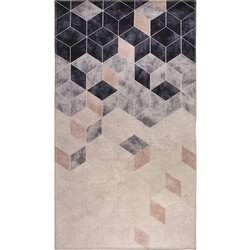 Vitaus Temno modra-kremna pralna preproga 180x120 cm - Vitaus Cene