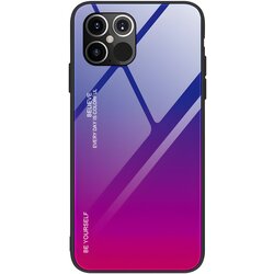 IZMAEL.eu Ohišje Gradient Glass za Apple iPhone 12 Pro Max - Modra/Roza Cene