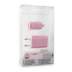 KONKIS 3v1 microusb combo (hišni in avtopolnilec + podatkovni kabel) pink Cene