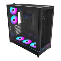 MONTECH Case HS01 PRO PC Mid tower, ATX, ARGB, Black 5x 120mm fans Cene