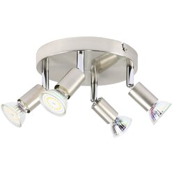 Nettlife 4 LED GU10 stropni reflektorji nikelj kovinski moderna svetilka za dnevno sobo spalnico kuhinjo jedilnico hodnik max 4x25W, (22116792) Cene