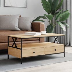 vidaXL Stolić za kavu boja hrasta 100 x 51 x 45 cm konstruirano drvo Cijene