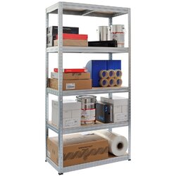 Metalni Kovinski regal Futur 350 (v 180 x š 90 x g 45 cm, nosilnost: 350 kg/polico) Cene