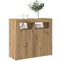  Komoda s LED svjetlima boja hrasta 80x35x75cm konstruirano drvo Cijene