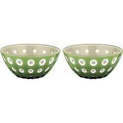 guzzini Komplet 2 skled Ø12 cm LE MURRINE - peščena / bela / zeleni mah Cene