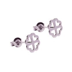 WISH Minđuše od 18K belog zlata Lucky Love Cene