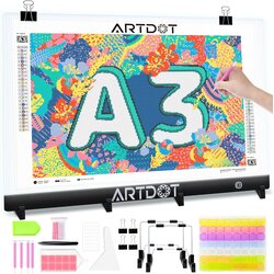 ARTDOT led svetlobna plošča za delo pri diamantnem slikanju, risanju - A3 format odprta embalaža Cene