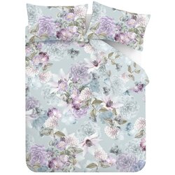 RHS Svijetlo plava posteljina za krevet za jednu osobu 135x200 cm Floral Serenity – Cene
