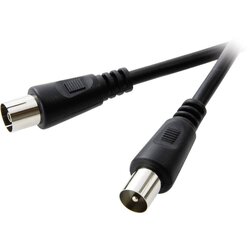 SpeaKa Professional Antenski priključni kabel [1x antenski vtikač 75 - 1x antenski vtičnica 75 ] 10.00 m 75 dB črn (20432192) Cene