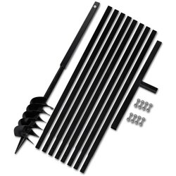 vidaXL Ručna burgija za zemlju sa ručkom 120 mm i produžnom cijevi 9 m čelik Cijene