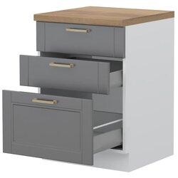 Jela element za kuhinjo tara R-60-3MBOX s kovinskimi predali-grafit mat lak Cene