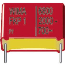 WIMA FKP-folijski kondenzator, radijalno ožičen 1500 pF 2000 V/DC 10 % 22.5 mm (D x Š x V) 26.5 x 6 x 15 mm FKP1U011505B00KSSD 1 Cene