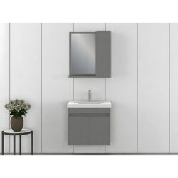 Hanah home amore 65 - set kupatilske nameštaja u mat sivoj boji (2 komada) Cene