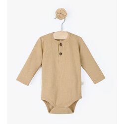 Just kiddin baby bodi z dolgimi rokavi buttons beige Cene