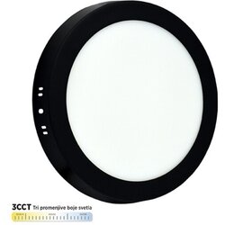 Mitea_Lighting Mitea Lighting Nadgradni okrugli LED panel 18W 3000~6500K M18NO-BK-CCT Cene