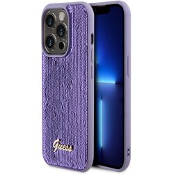 Guess Sequin Script Logo Zadní Kryt pro iPhone 15 Pro Max Purple Ovitek za telefon Vijolična Cene