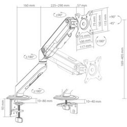 S Box Nosač za LCD monitor S 012-3, Crni Cijene
