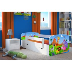  Drveni dječji krevet SAFARI s ladicom - 180x80 cm rozi Cijene