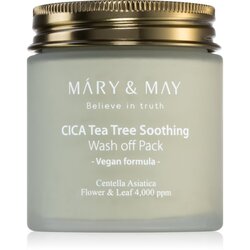 MARY & MAY Cica Tea Tree Soothing mineralna maska od gline za čišćenje za smirenje kože lica 125 g Cene