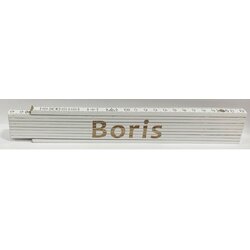 HEKA Zložljiv meter Heka (napis: Boris, bele barve, 2 m) Cene