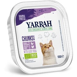 Yarrah Bio koščki v omaki varčno pakiranje 12 x 100 g - Bio piščanec & bio puran z bio aloe vero Cene