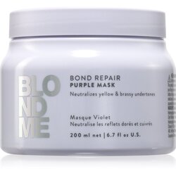 Schwarzkopf Professional Blondme Bond Repair Purple Mask maska za kosu neutralizirajući žuti tonovi 200 ml Cene
