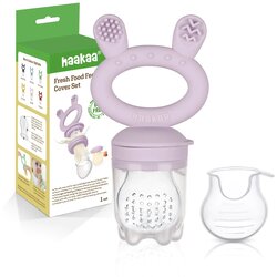 Haakaa Mljackalica - cucla za voće, svežu i zamrznutu hranu lavanda Cene