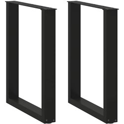 vidaXL Noge stolića za kavu U-oblika 2 kom crne 70x(72-73) cm čelik Cijene