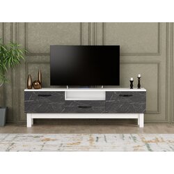 Hanah home suzi - marble whiteblack tv stand Cene