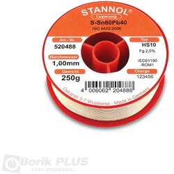 Stannol Kalaj tinol žica Sn60 Pb40 250gr 1mm Cene