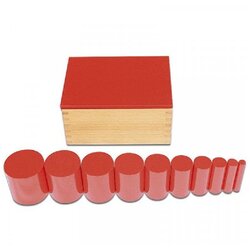 Montessori kutija sa cilindrom crvena Cene
