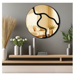WALLXPERT Ogledalo Ozgl507, 48x48 cm, zlatna boja Cijene