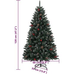 vidaXL Umjetno božićno drvce sa 150 LED žarulja 120 cm Cijene